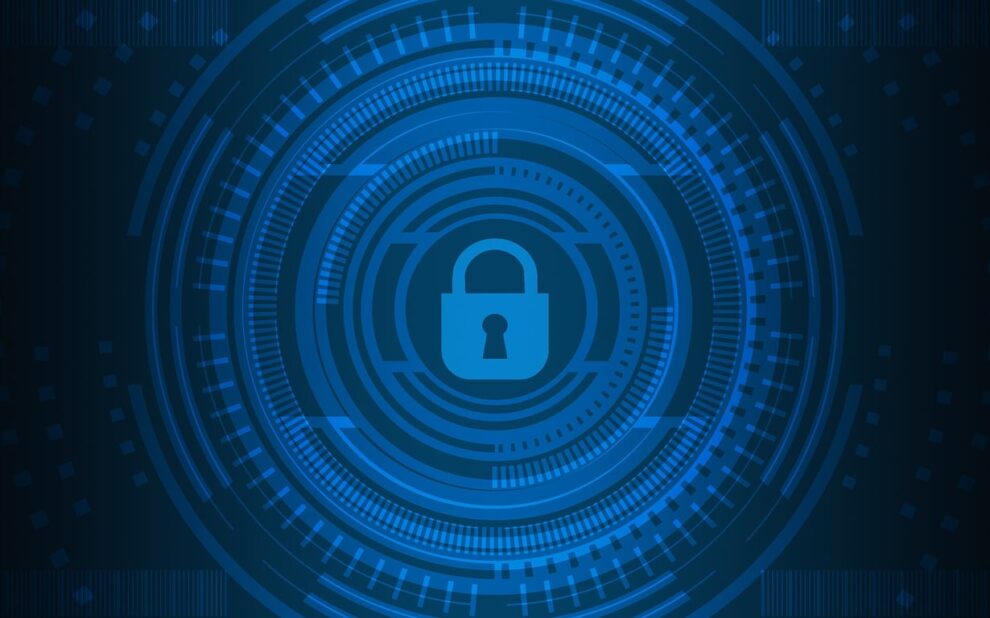 Free cyber security technology network illustration